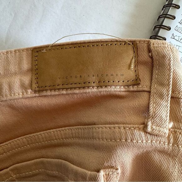 Victoria Beckham Power Stretch High Rise Nude Skinny Jeans - Picture 7 of 9